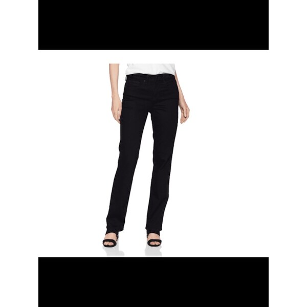 nydj black straight leg jeans