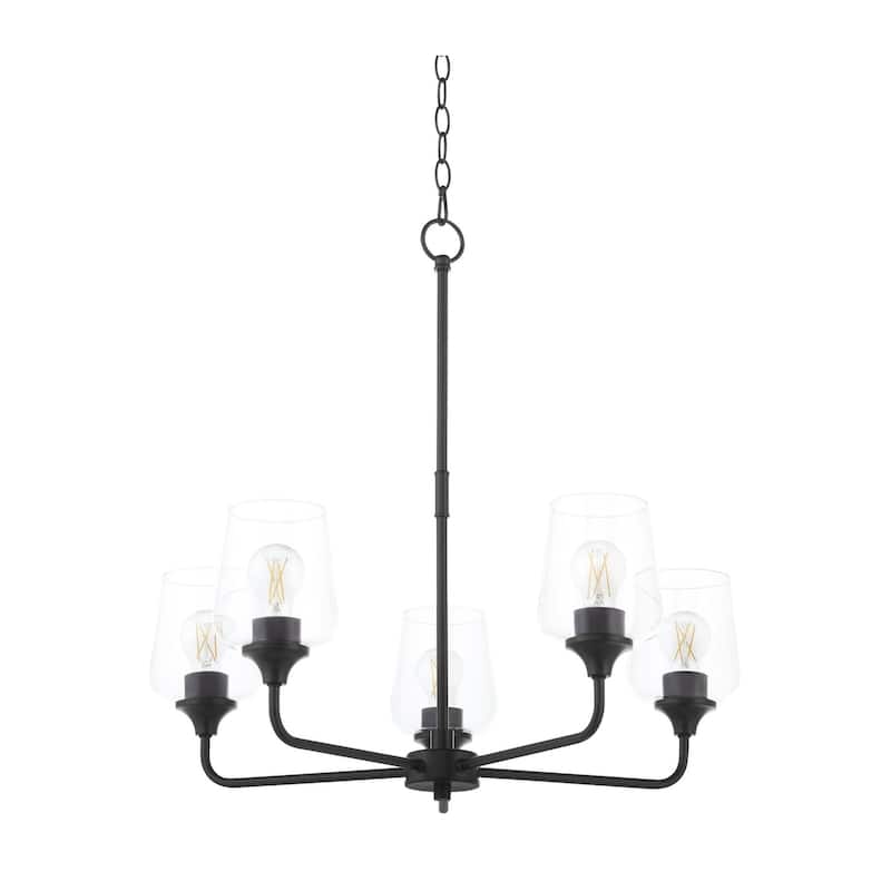 Quorum International 6313-5 Goodwin 5 Light 27" Wide Chandelier - Matte Black