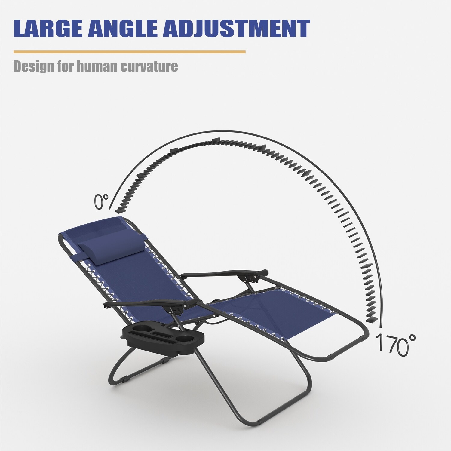 Homall Patio Zero Gravity Chair Lawn Lounge Chair with Pillow Set