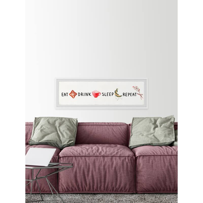 'Eat Drink and Sleep' Framed Painting Print