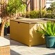 preview thumbnail 43 of 73, Glitzhome 140 Gallon Outdoor Patio Oversize Storage Bench Wicker Table Deck Box Natural