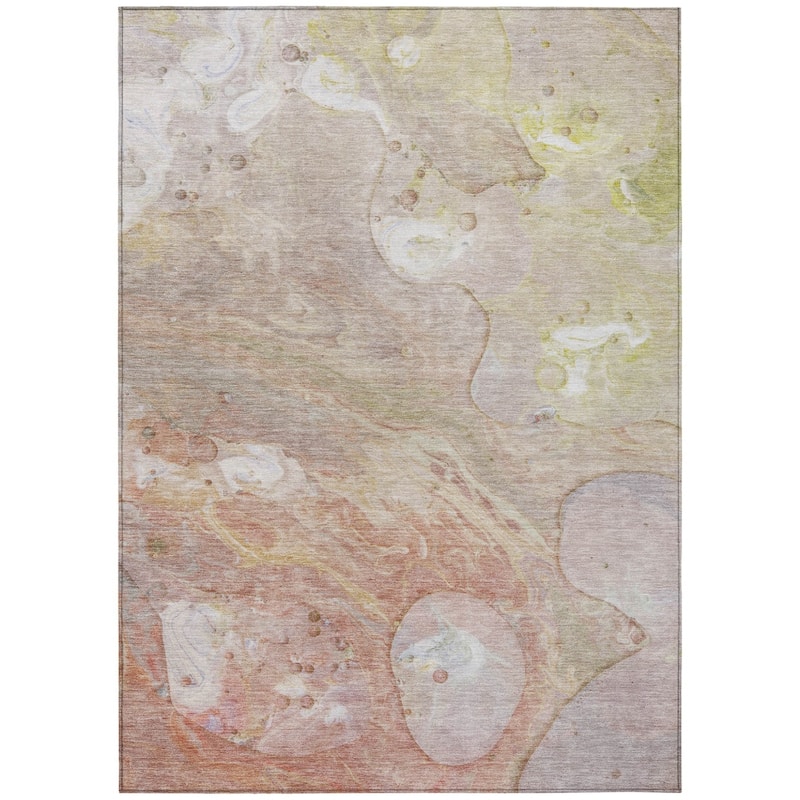 HomeRoots Abstract Transitional Rectangle Outdoor Rug
