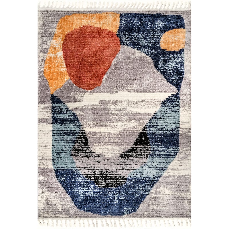 Nuloom Hilary Shaggy Abstract Tassel Area Rug