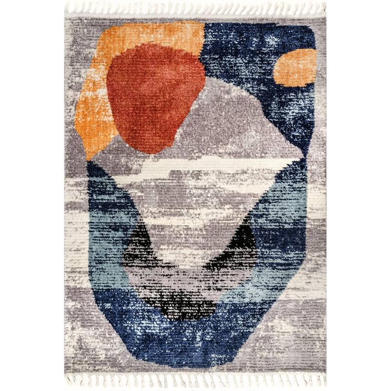 Nuloom Hilary Shaggy Abstract Tassel Area Rug