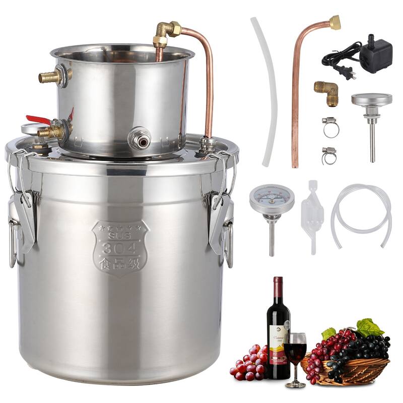 Alcohol Distiller, with Circulating Pump - 13 Gal