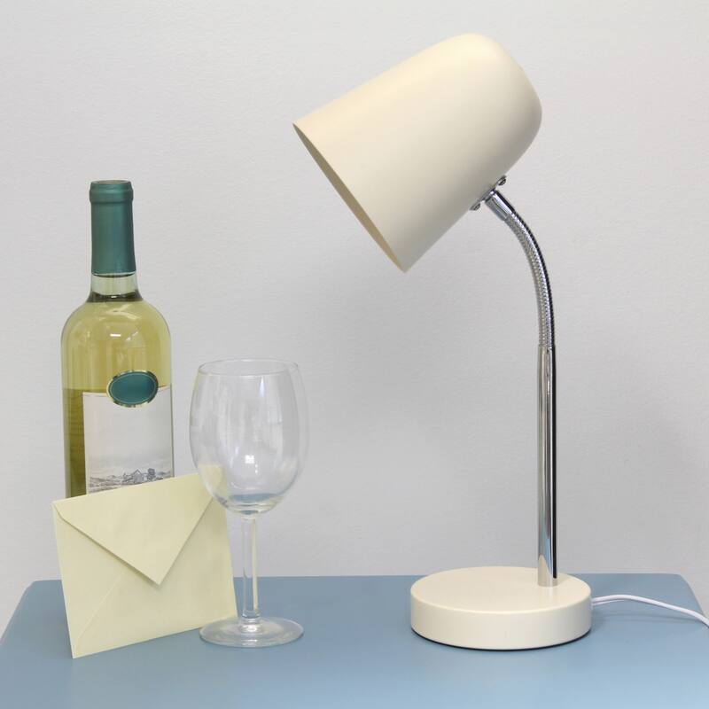 Gooseneck Desk Lamp with Adjustment Shade - 15.25" - Cream