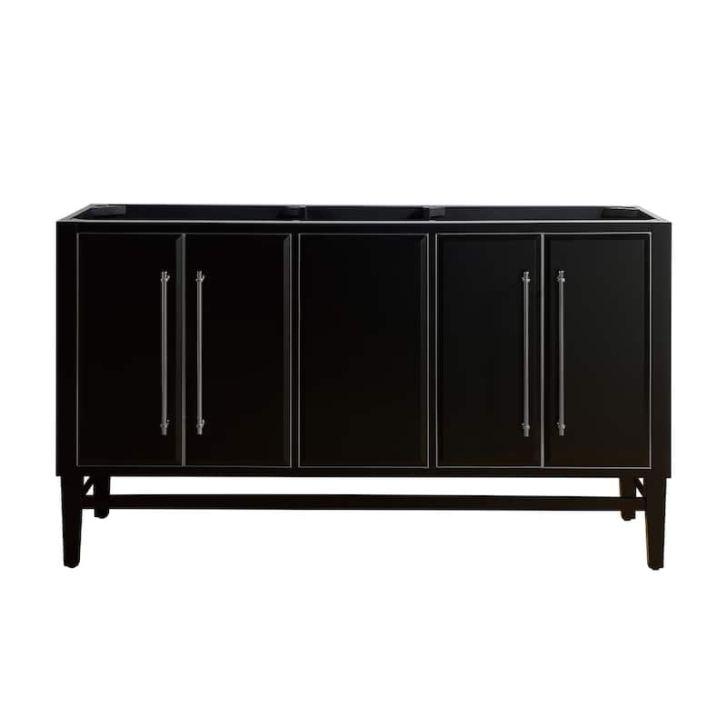 Avanity Mason Black Fiish 60-inch Double Bathroom Vanity Cabinet Only