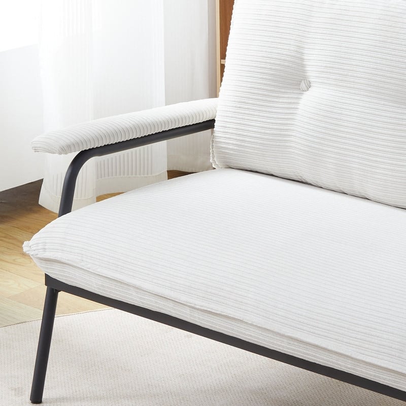 53" Two Seater Sofa, Metal Frame
