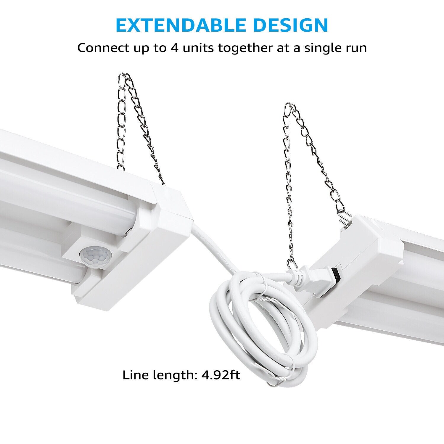 4ft Motion Sensor LED Shop Lights 40W 120W Eqv. 5000K Daylight 4PACK On Sale Bed Bath Beyond 37398081