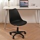preview thumbnail 3 of 11, Home Office Chair with Wheels, Ergonomic Adjustable Task Computer Chair, Armless Office Chair PP Plastic Swivel Desk Chair