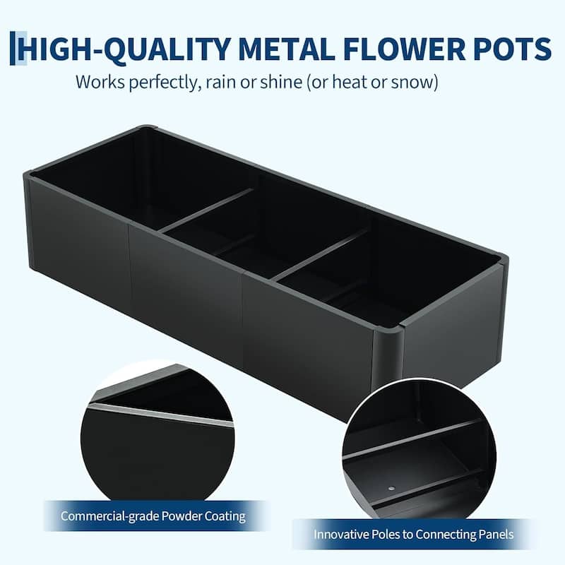 53.5" Modern Raised Garden Bed Planter, Ideal for Yard, Patio with Base - N/A