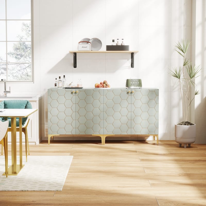 Modern Buffet Sideboard Cabinet with Storage for Dining Room (Set of 2)