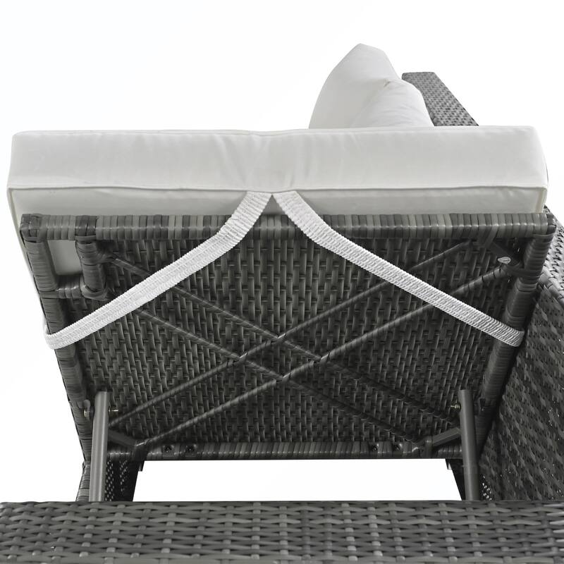 6PCS PE Rattan Sofa Set With Storage Box