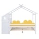 preview thumbnail 15 of 16, Full Size Platform Bed with Windmill, Flower Decor & Desk - Creative Design