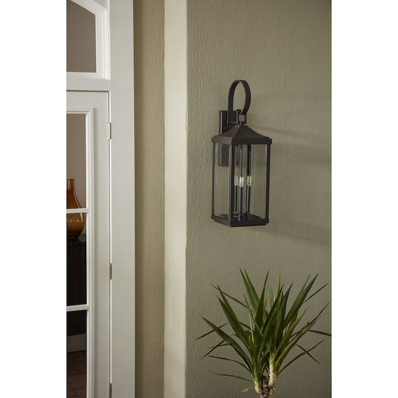 Gibbes Street 3-light Bronze Traditional Outdoor Wall Lantern Light - 27.380" x 15.500" x 14.120"