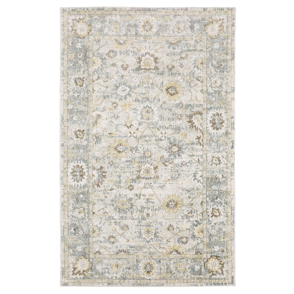Style Haven Willett Oriental Ivory/ Blue Area Rug