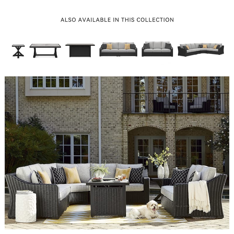 Signature Design By Ashley Beachcroft Outdoor Armless Chair - 24.75" W x 37.75" D x 34.63" H