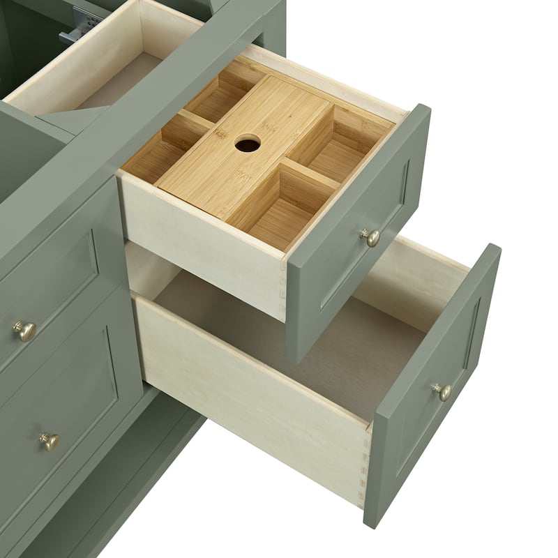 Breckenridge 60" Single Vanity, Smokey Celadon, w/FreePower Wireless Charger