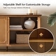 preview thumbnail 17 of 19, HULALA HOME Jane Transitional Solid Wood 58"Wide 4 Door Sideboard