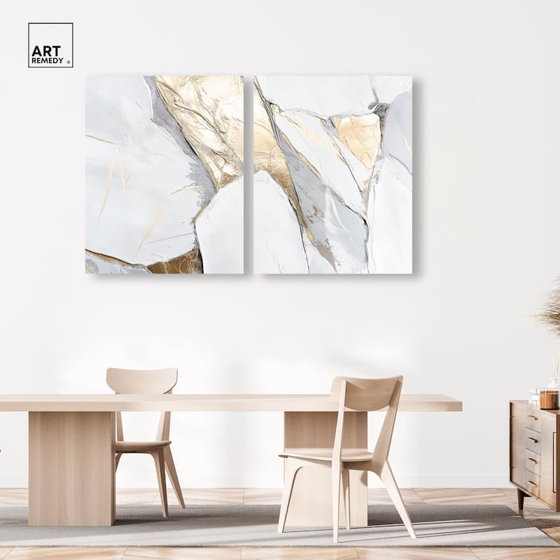 Cracks of Creation III Canvas Set of 2 by Art Remedy, Gallery Wrapped