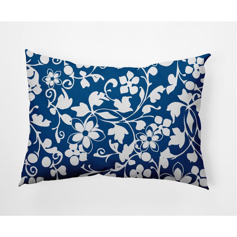 Evelyn Decorative Throw Pillow - Dark Cobalt Blue - 14" x 20"