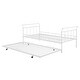 preview thumbnail 37 of 40, Metal Daybed with Trundle Bed and Curved Handle