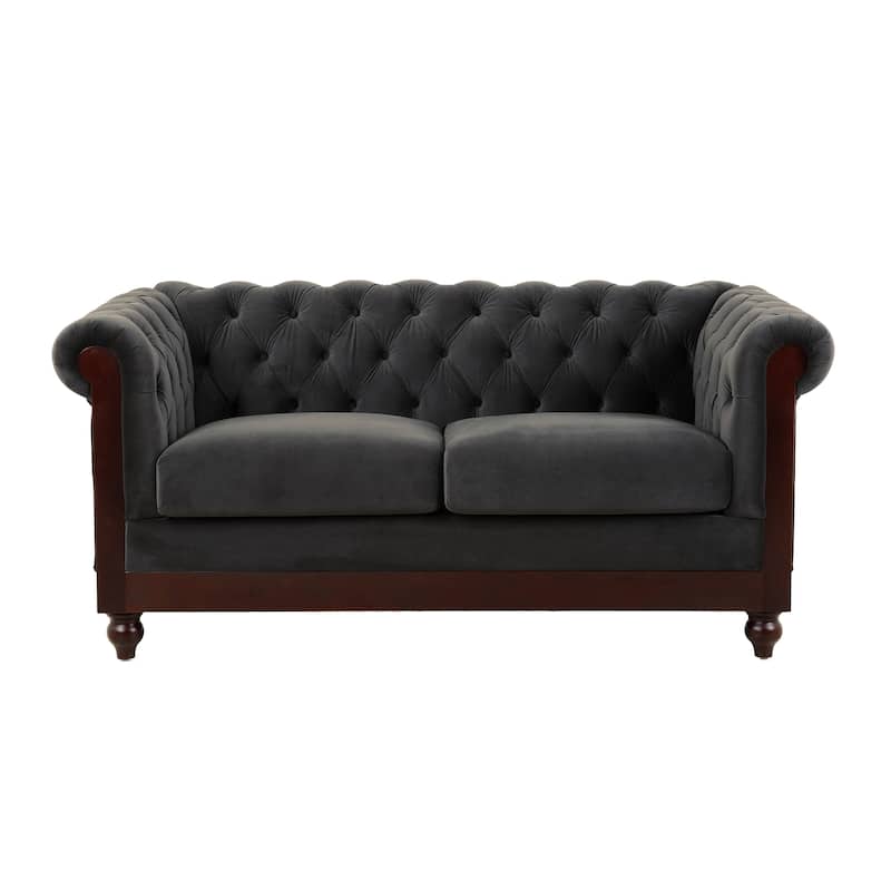 Chesterfield Velvet Loveseat Sofa