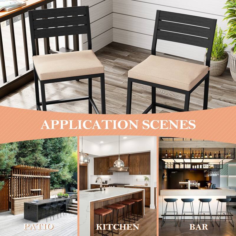 Pellebant Outdoor Indoor Barstools with Cushion