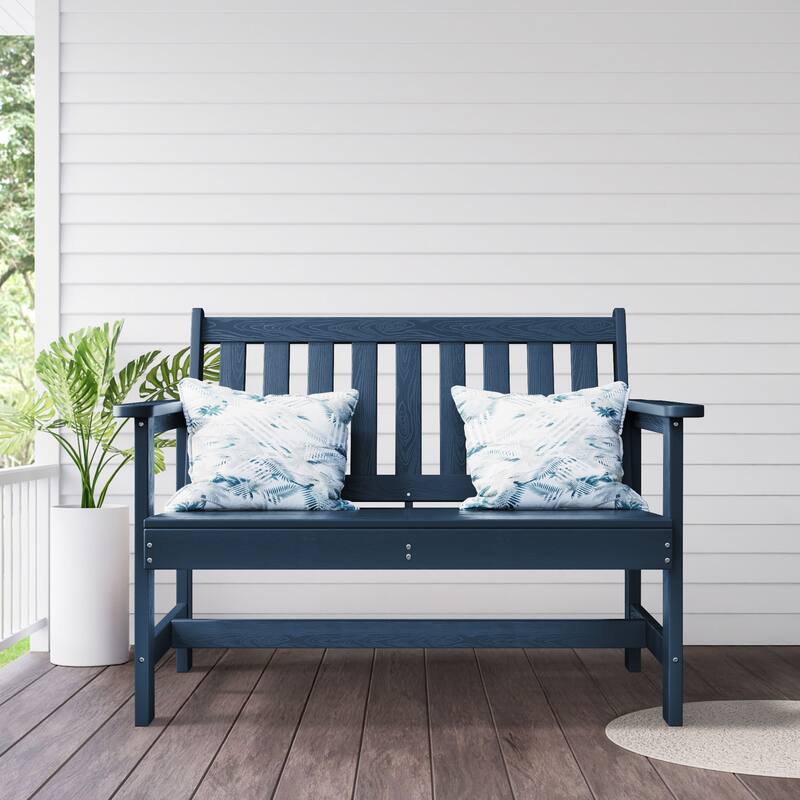 Outdoor 2-Person Garden Bench 42.92-in W x 35.83-in H