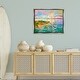 preview thumbnail 23 of 25, Stupell Vivid Abstract Coast with Boats Framed Floater Canvas Wall Art Design By Dorothy Fagan