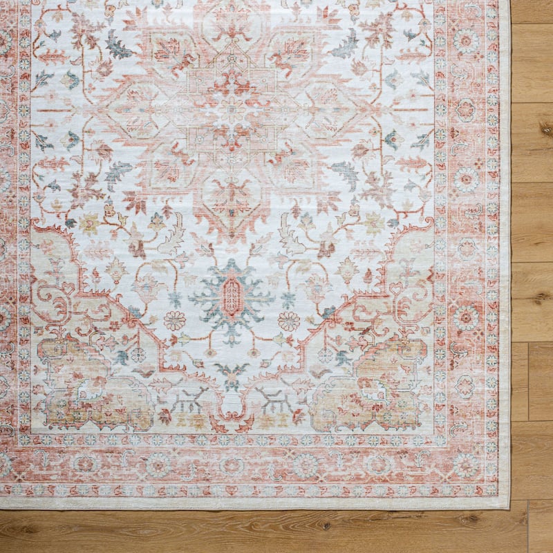 Livabliss Traditional Lavable Medallion Washable Area Rug