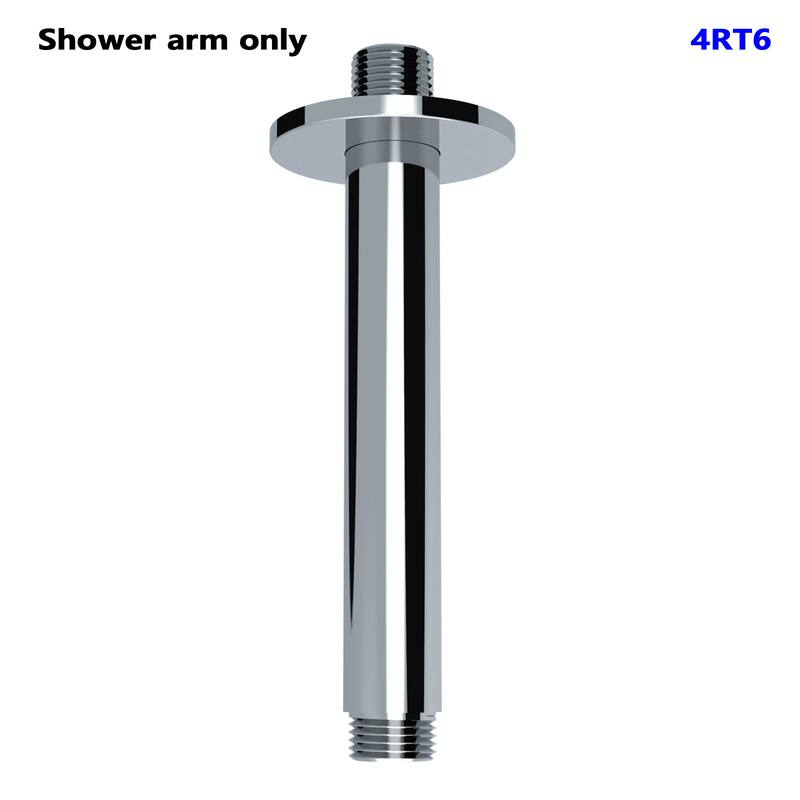 Topcraft Stainless Steel Ceiling Mounted Shower Arm. - 6 in. - Chrome.