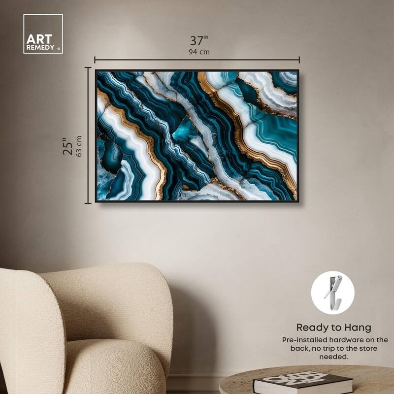 Teal Tides Treasure I Canvas by Art Remedy