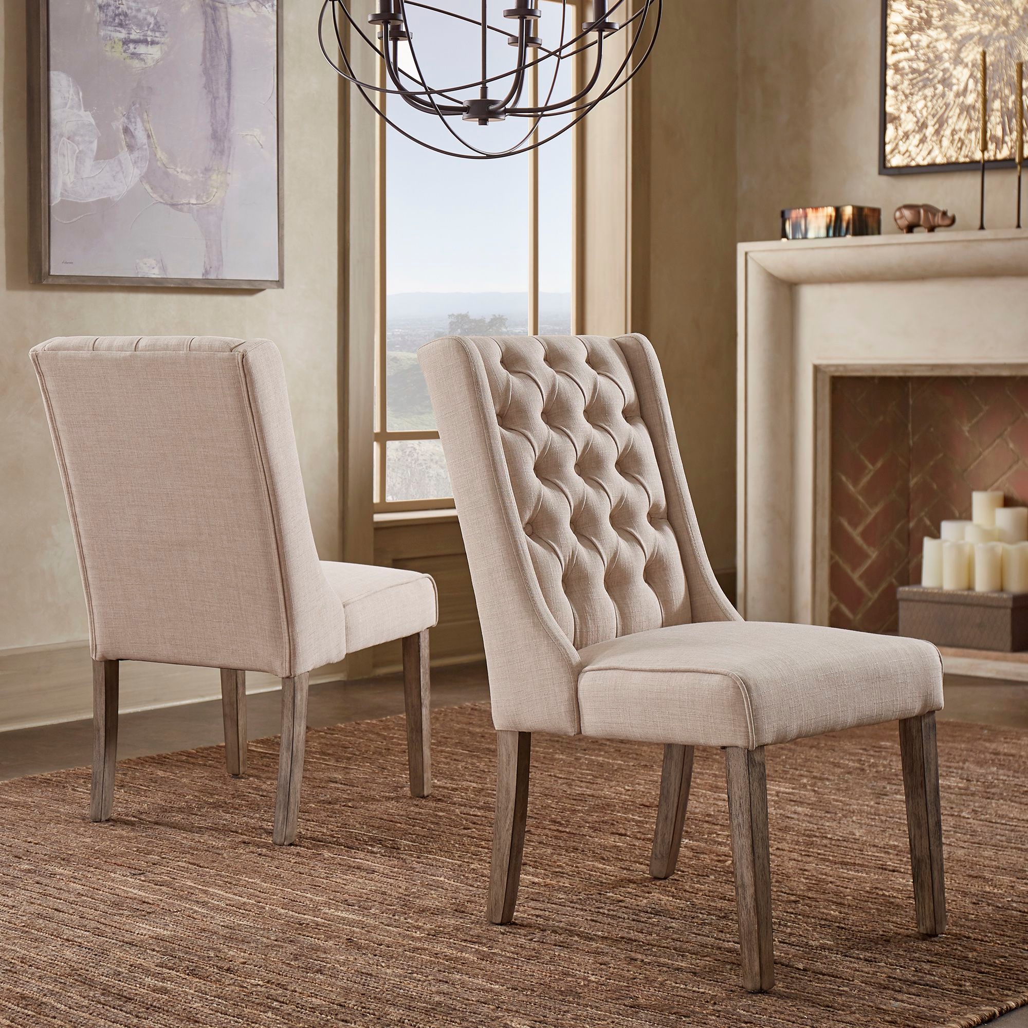Evelin tufted upholstered parsons dining chair deals
