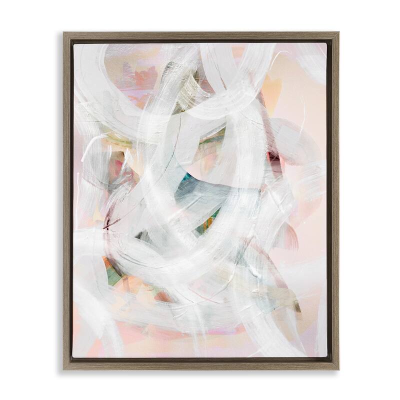 Stupell Tender Moments Abstraction Framed Floater Canvas Wall Art Design By Gemma Bardot - 17 x 21 - Brown
