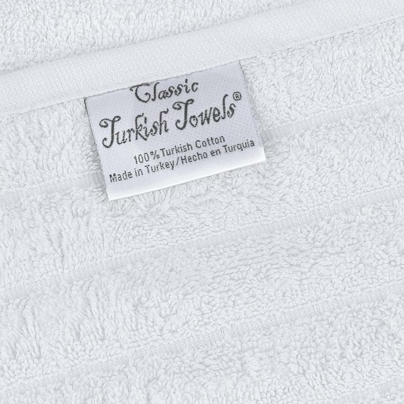 Classic Turkish Towels 100% Turkish Cotton Bath Sheets Plush Ribbed 3 Piece 40x65" - 40x65