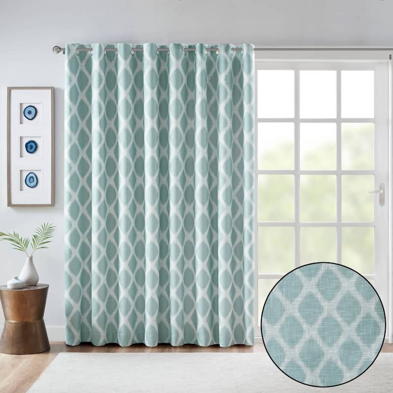 SunSmart Kagen Printed Ikat Blackout Patio Curtain