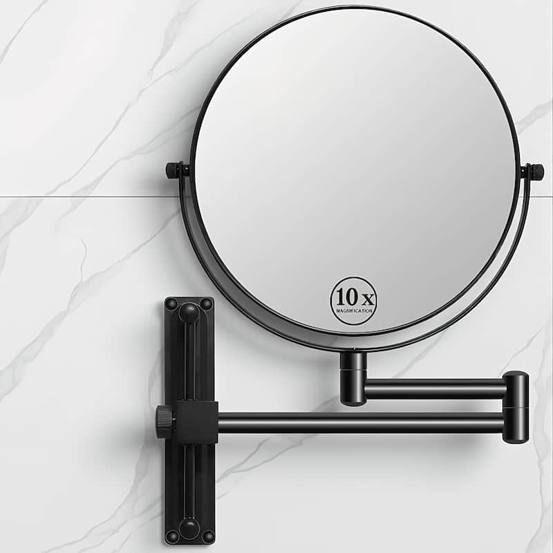 8" 1x/10x Magnifying Double Sided Wall Mounted Makeup Mirror