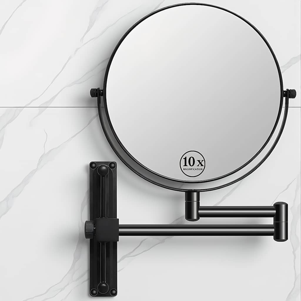 8" 1x/10x Magnifying Double Sided Wall Mounted Makeup Mirror