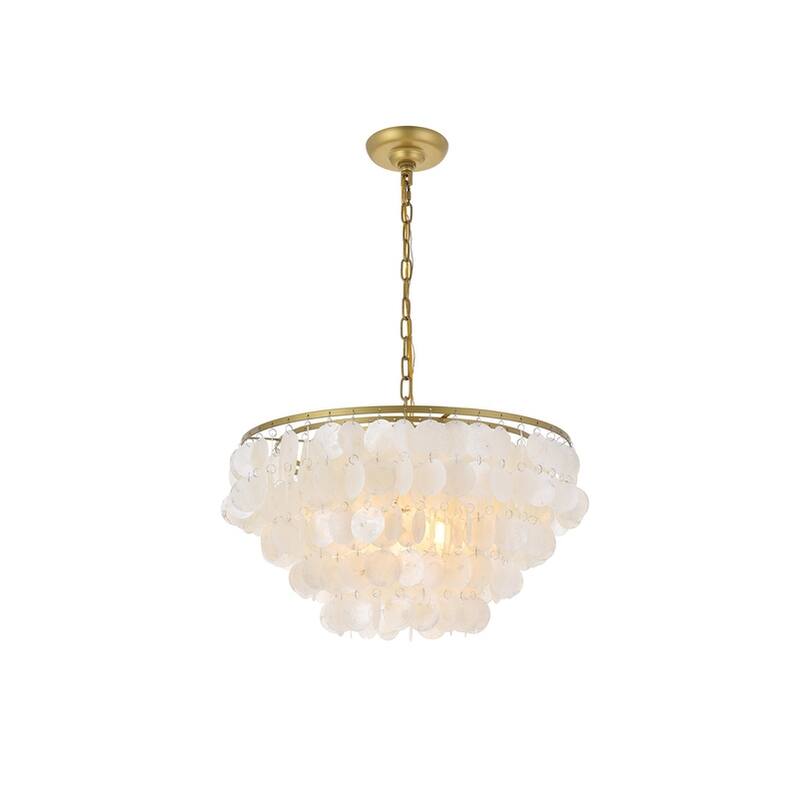 Selene 4-light Brass Ceiling Pendant Chandelier