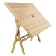 preview thumbnail 40 of 59, SAFAVIEH Outdoor Akita Folding Table with Umbrella Hole - 54.6" x 31.2" x 28.08"