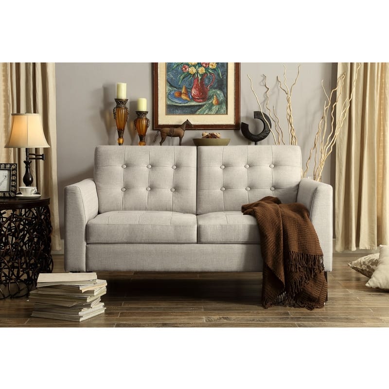 Grana Tufted Buttons Foam-padded Armchair, Loveseat in Multiple Colors