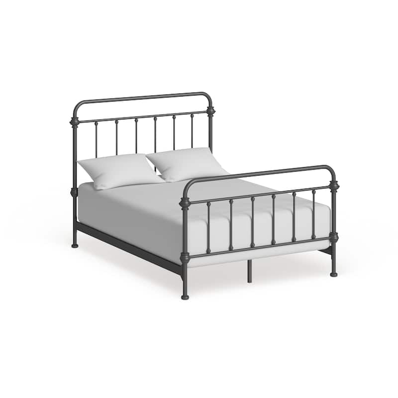 Giselle Victorian Iron Metal Bed by iNSPIRE Q Classic - Dark Grey - Full