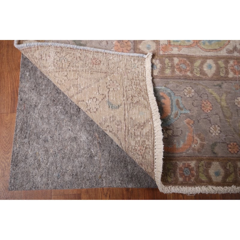 Tabriz Vintage Persian Rug Hand-Knotted Traditional Wool Carpet - 9'6" x 12'11"