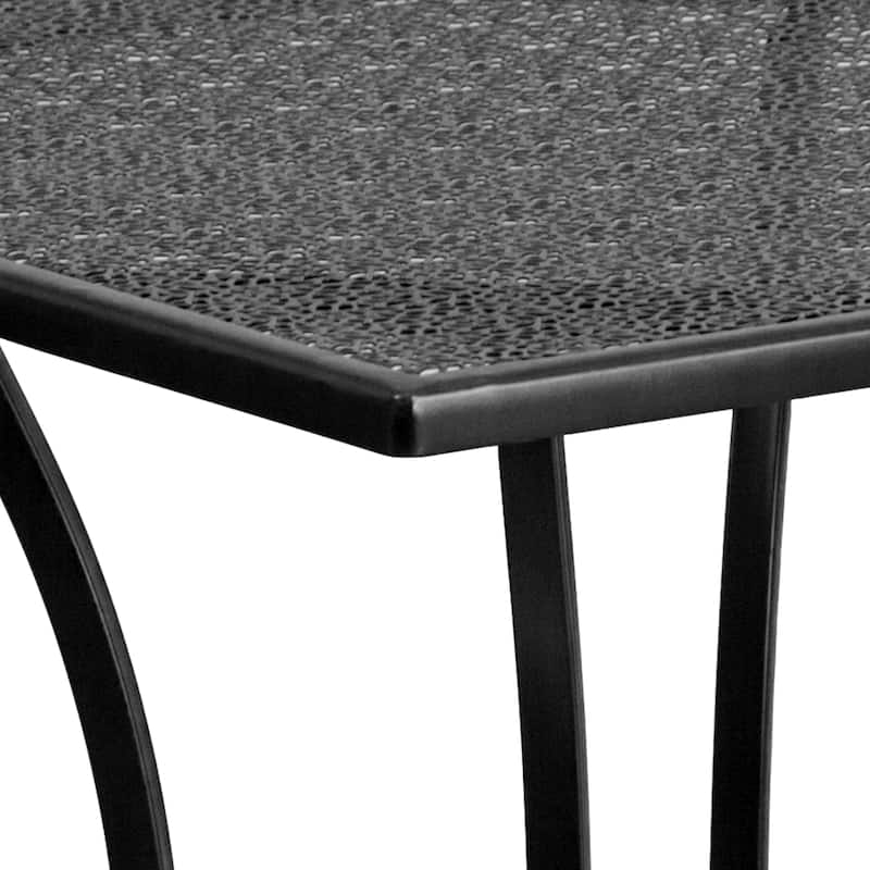 Square Patio Table | Outdoor Steel Square Patio Table - 28"W x 28"D x 28.25"H