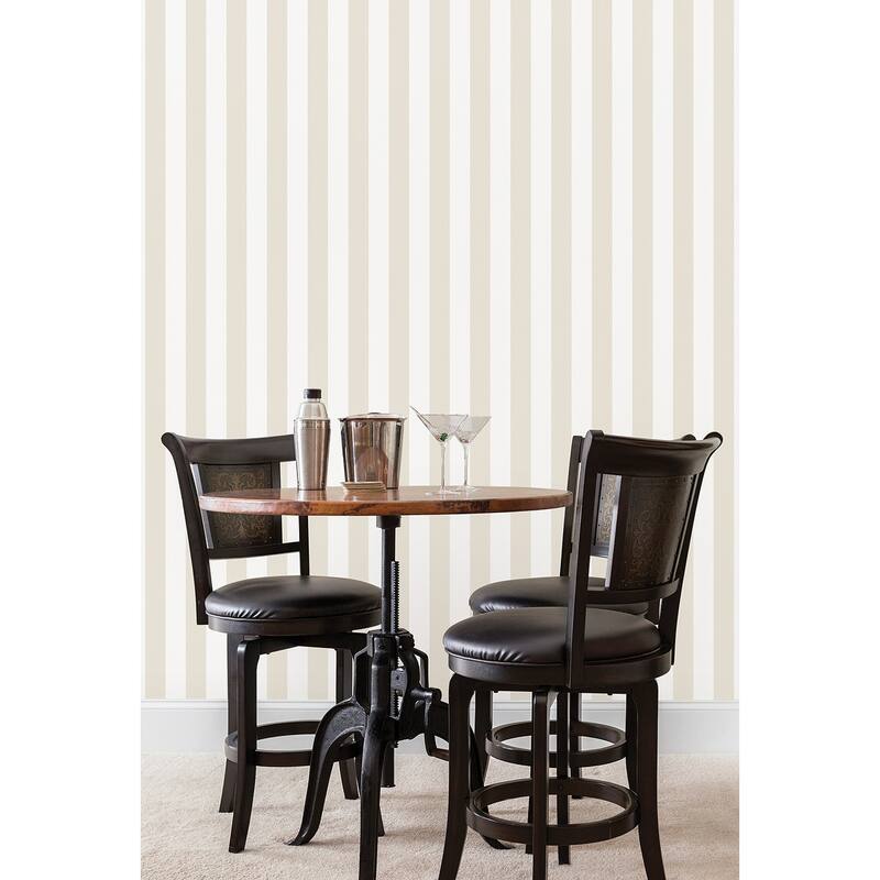 Galerie Wallcoverings Just Kitchens Awning Stripe Vinyl on Non-woven Matte Wallpaper Roll