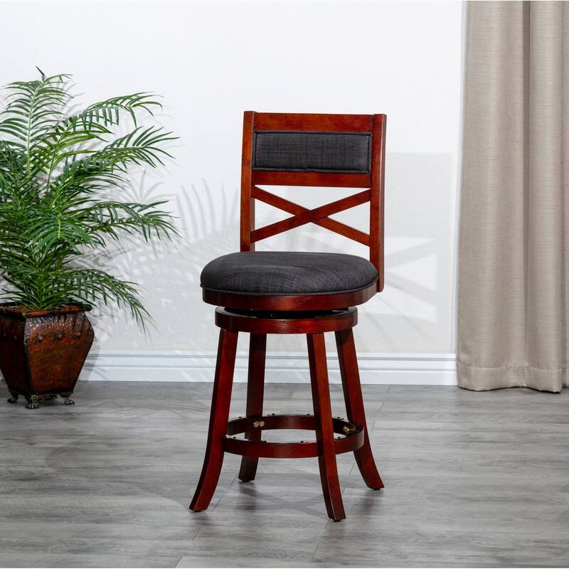 30" Bar Height X-Back Swivel Stool