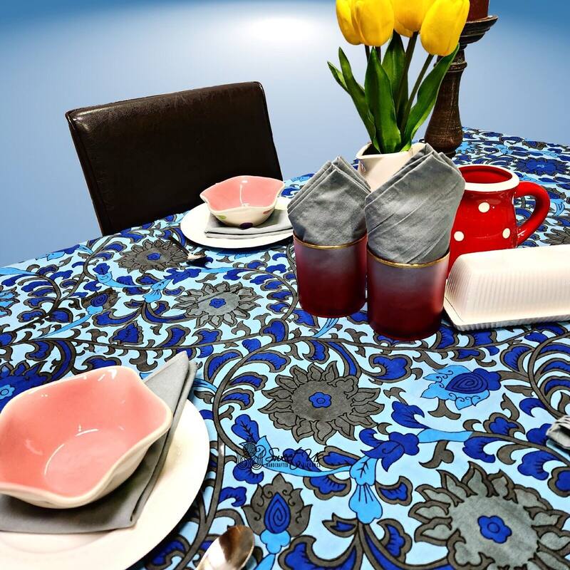 Light weight Cotton Luscious Sunflower Floral Tablecloth Rectangle