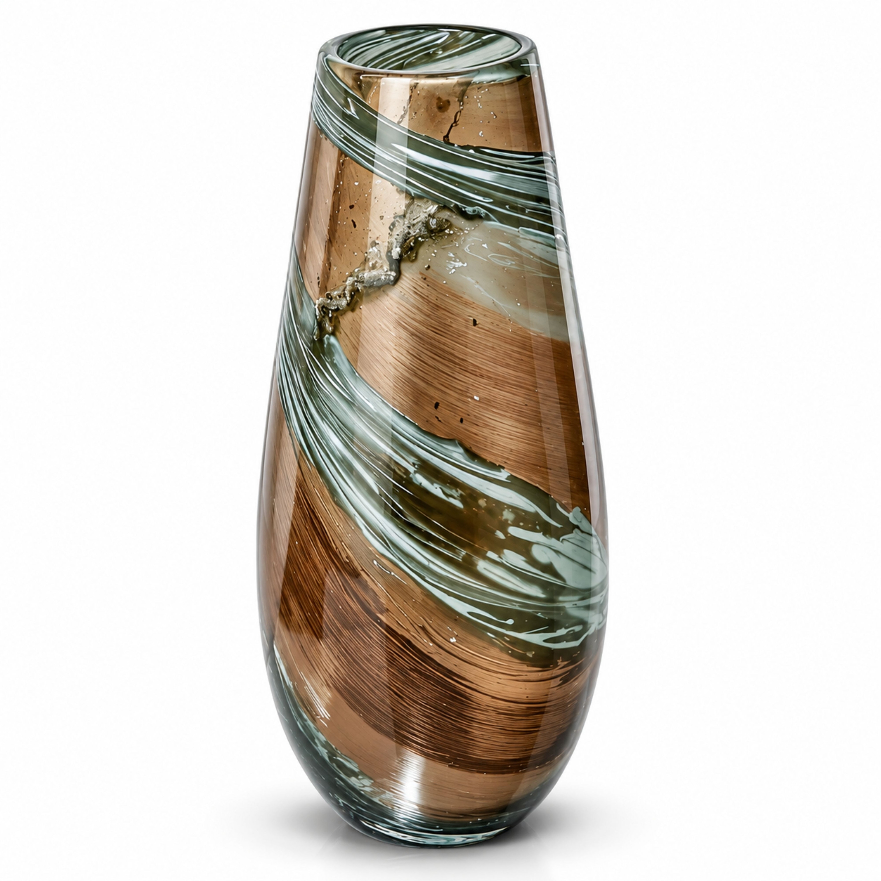 Aria Home Art Glass Vase Decorative Accent for Modern Interiors