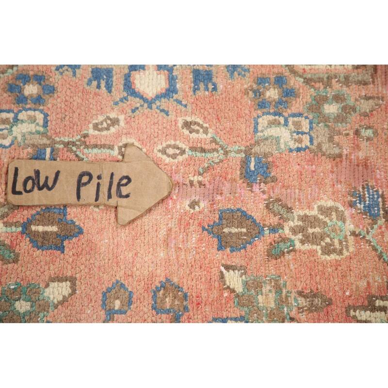 Hand Knotted Oriental 100% Wool Carpet Traditional Floral Pink Hamedan Area Rug - 8' 8'' X 5' 6''